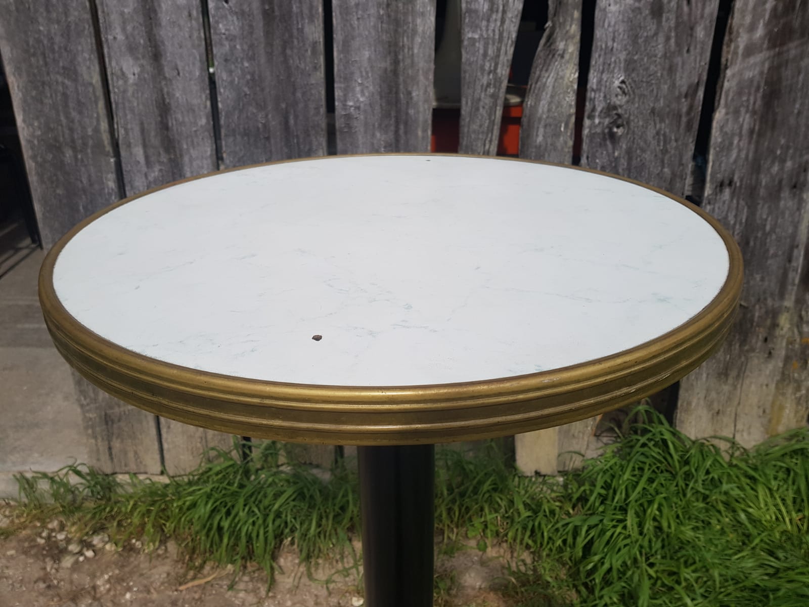 Ancient table eat standing art deco pied fonte noir - vintage formica plateau
