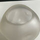 Vintage round irregular frosted glass vase