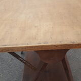 Drawing table wood and vintage metal