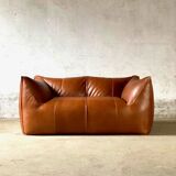 Le Bambole Sofa in Cognac Leather, Mario Bellini for B&B Italia 70s