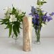 Straight vase in vintage alabaster or onyx