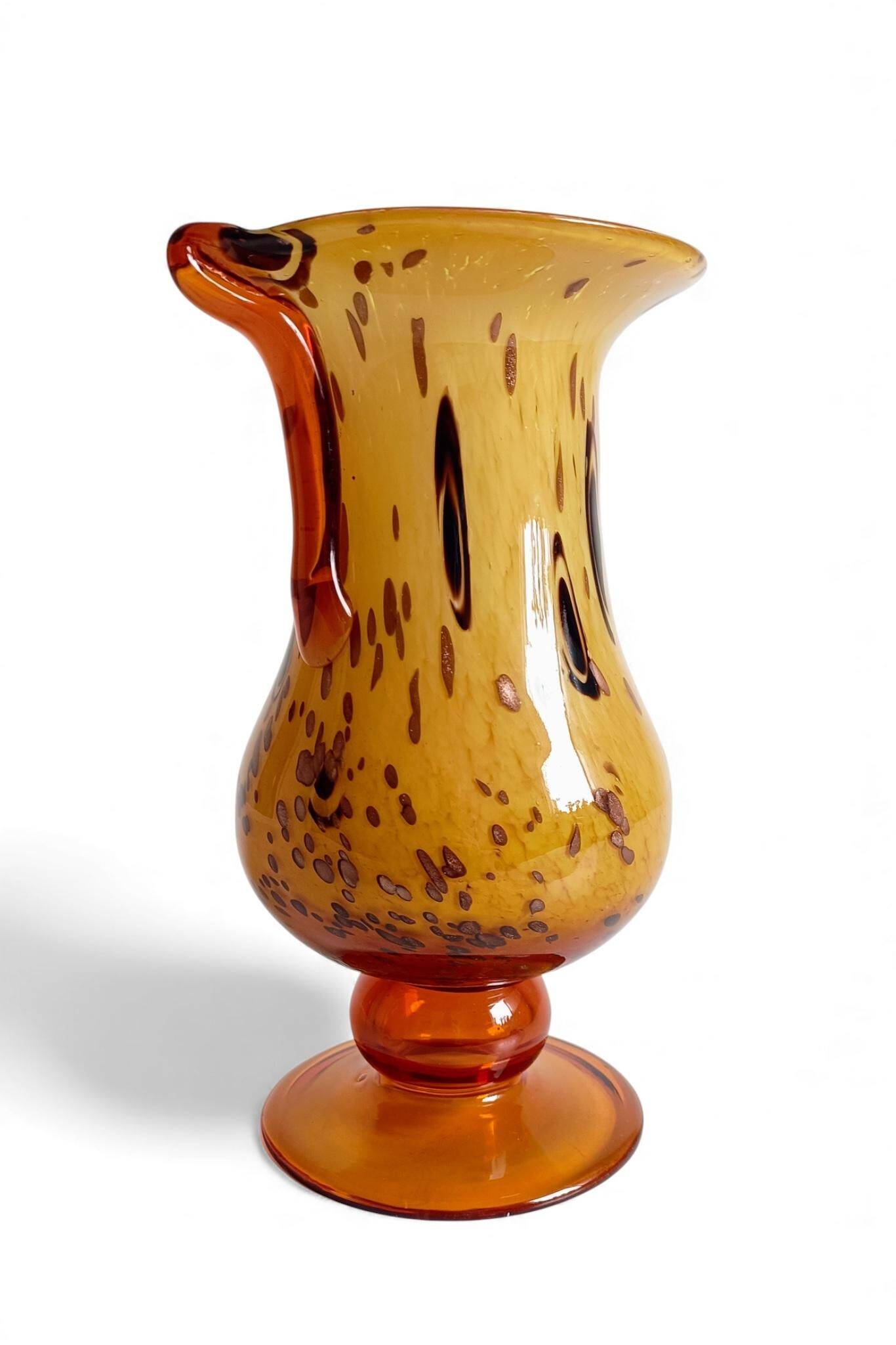 Art Nouveau Opaline Glass Vase by Cristallerie de Clichy, France