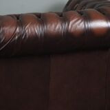 Chesterfield sofa in cowhide, 4 seats