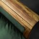 Vintage Mid-Century Modern Rosewood & Green Velour 3-Seater Sofa and Chair