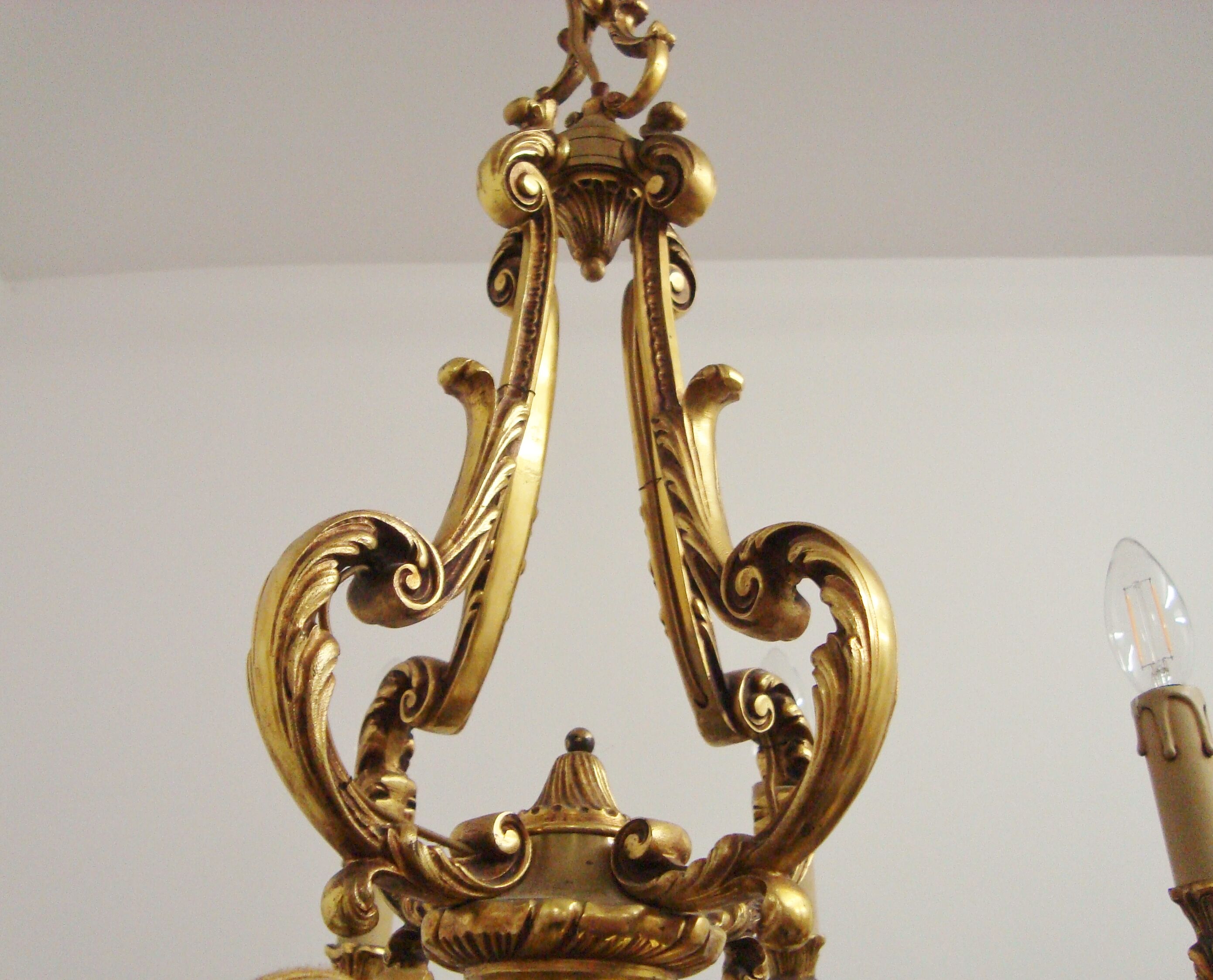 Antique bronze chandelier