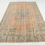 6x9 Peach & Cream Oriental Style Pattern Vintage Rug, 188x288Cm