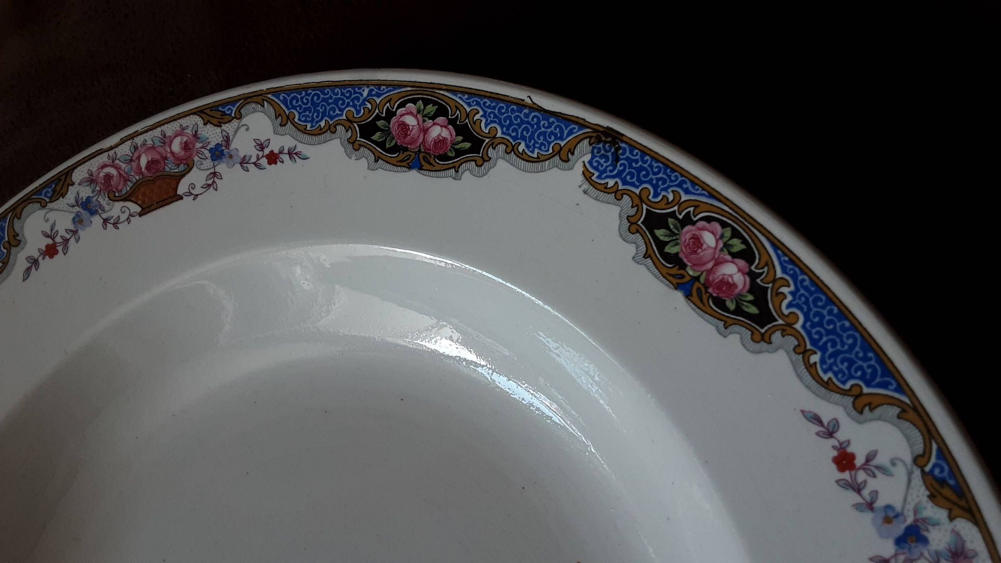 Set of 6 deep plates Digoin Sarreguemines