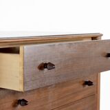 Commode / Tallboy en noyer du milieu du siècle par W&T Lock Of Bath.
