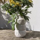 German white ceramic vase 1970 scheurich keramik white