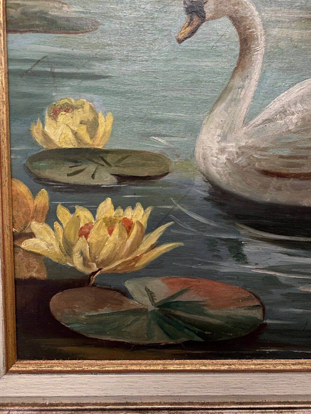 Oil on cardboard by Marie Murier 1940 naturalist decor mid-20th century