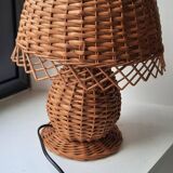 Lampe vintage en osier