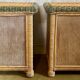 Vintage wicker bedside tables (set of 2), 80s/90s.