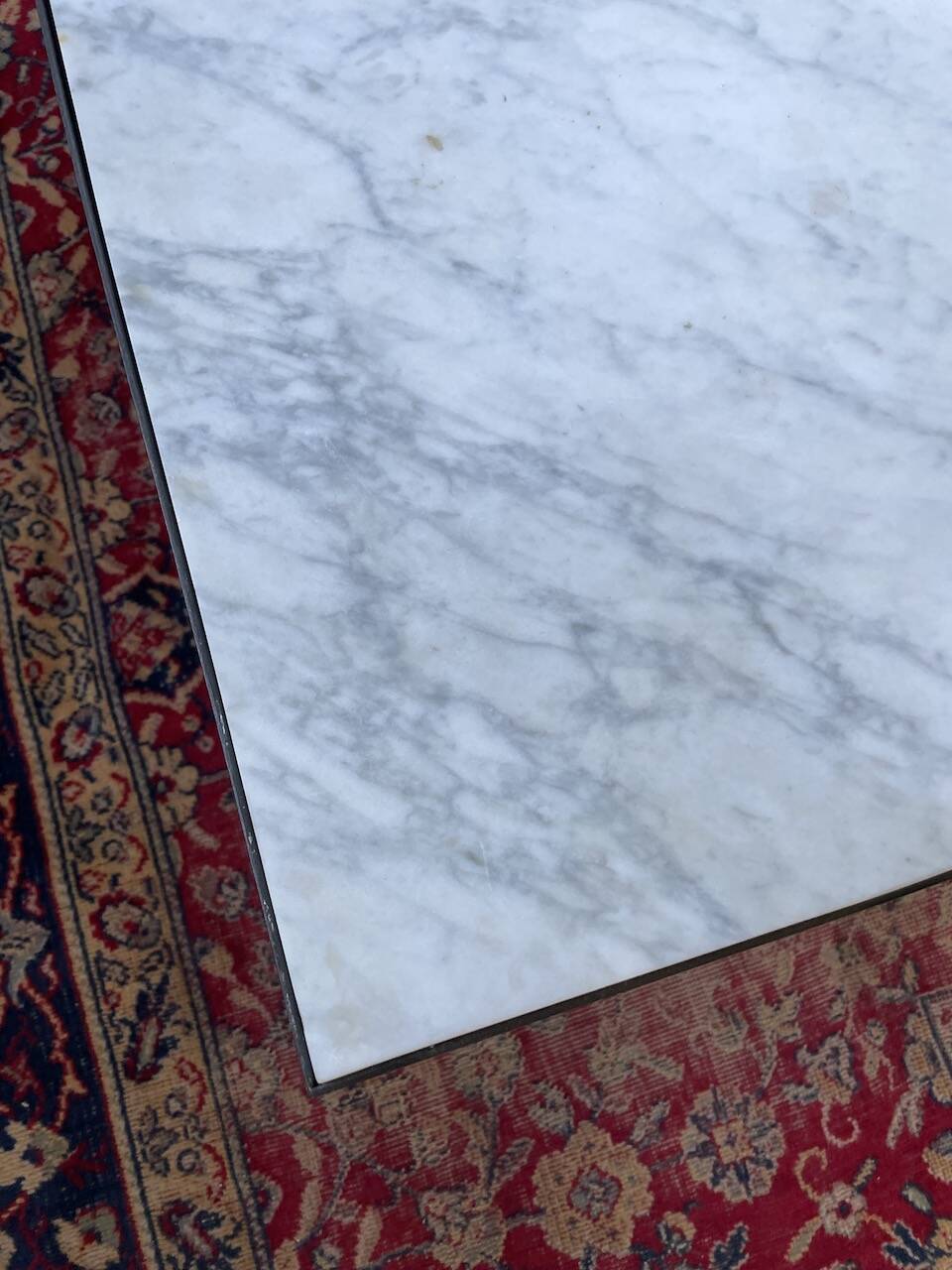 50s coffee table in metal and marble