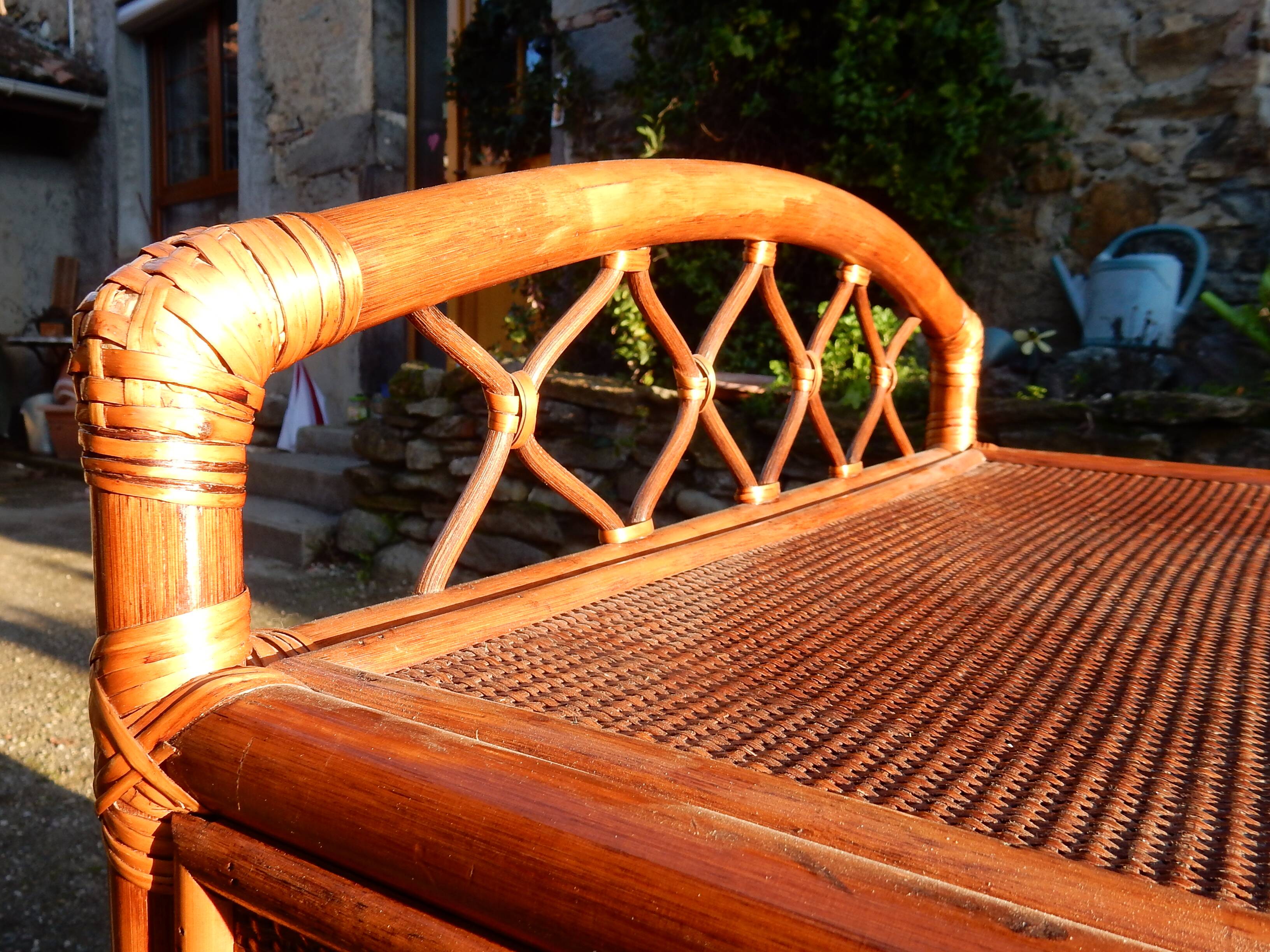 Commode vintage en rotin - Parfait état