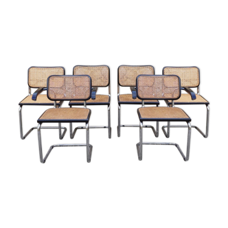 Lot of 4 B32 chairs and 2 B64 chairs Marcel Breuer