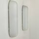 Pair of vintage oblong opaline wall lights, France 1970