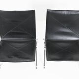 Set Of 2 Pk22 Armchairs By Poul Kjærholm For Fritz Hansen, 1990s