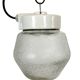 Suspension en porcelaine blanche vintage avec verre dépoli, années 1970