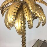 FLOOR LAMP IN THE SHAPE OF A GOLDEN METAL PALM TREE OF 181 CM H