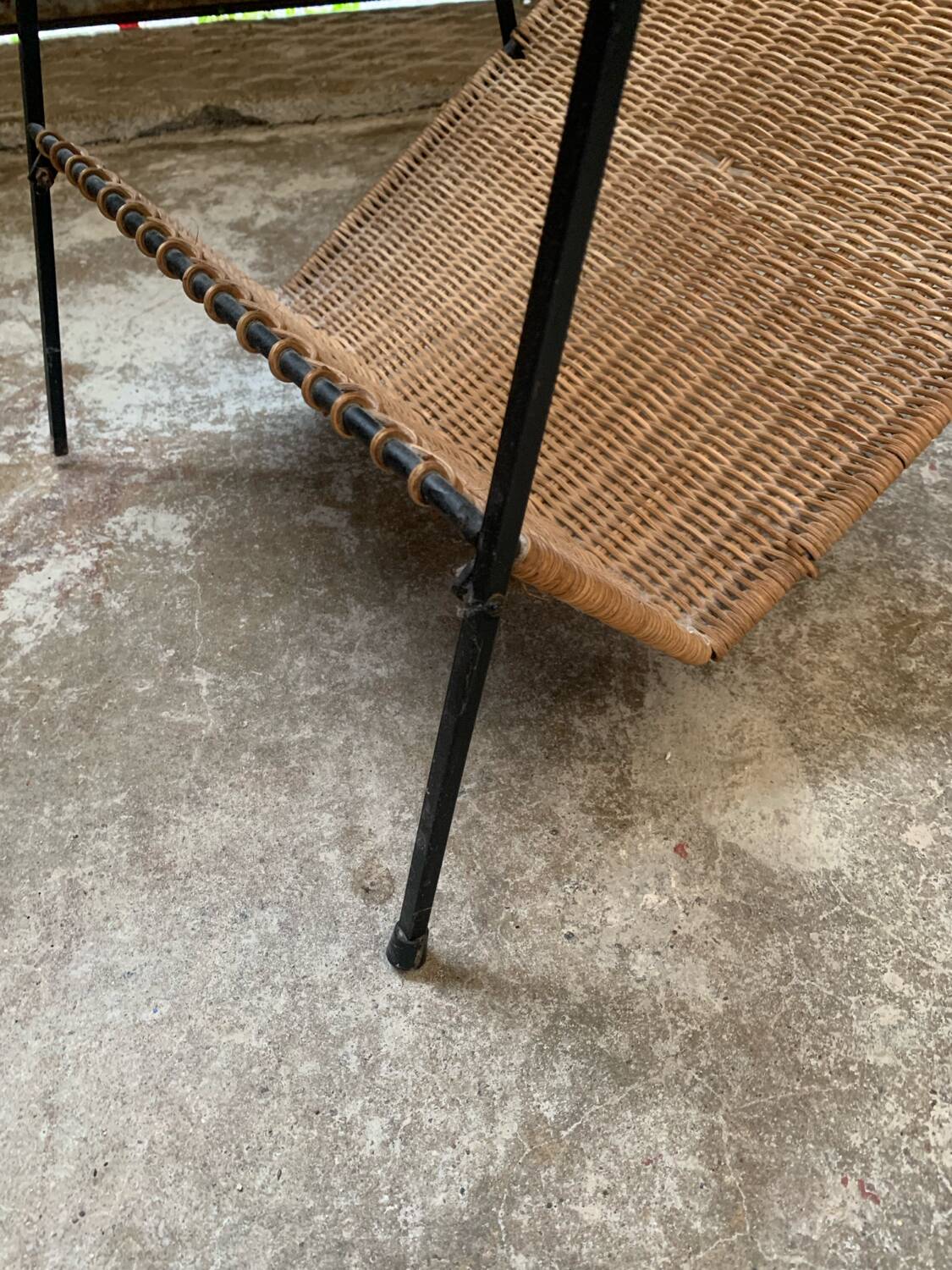 Pair of Raoul Guys Wicker Magazine Racks Circa 195