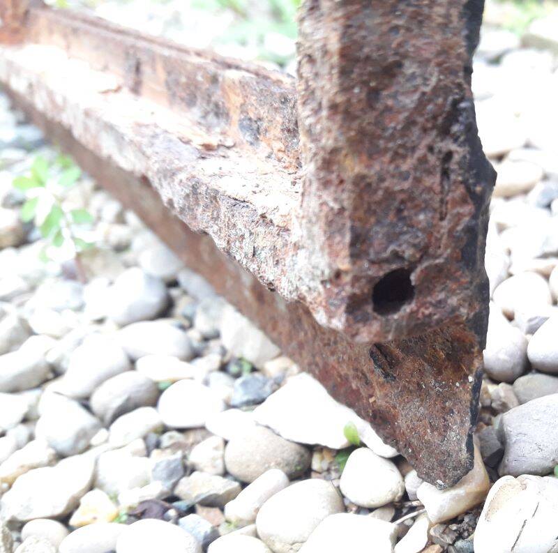 Industrial arched metal window L128xH114 19th century glass roof 2 leaves