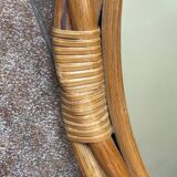 Miroir vintage en rotin