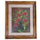 Dipinto "Rose Rosse" – Firmato WALTER – Elegante Cornice Dorata