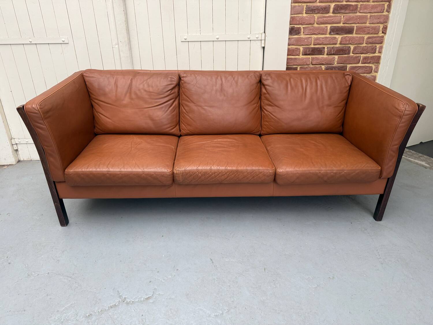 Scandinavian leather sofa
