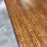 Brutalist oak seventies side table coffee table bench
