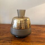 70's smoked glass vase