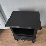 Black bedside table