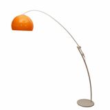 1970s floor lamp /arc lamp i white and orange