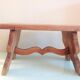 Foot stool in raw wood vintage 50s-60s