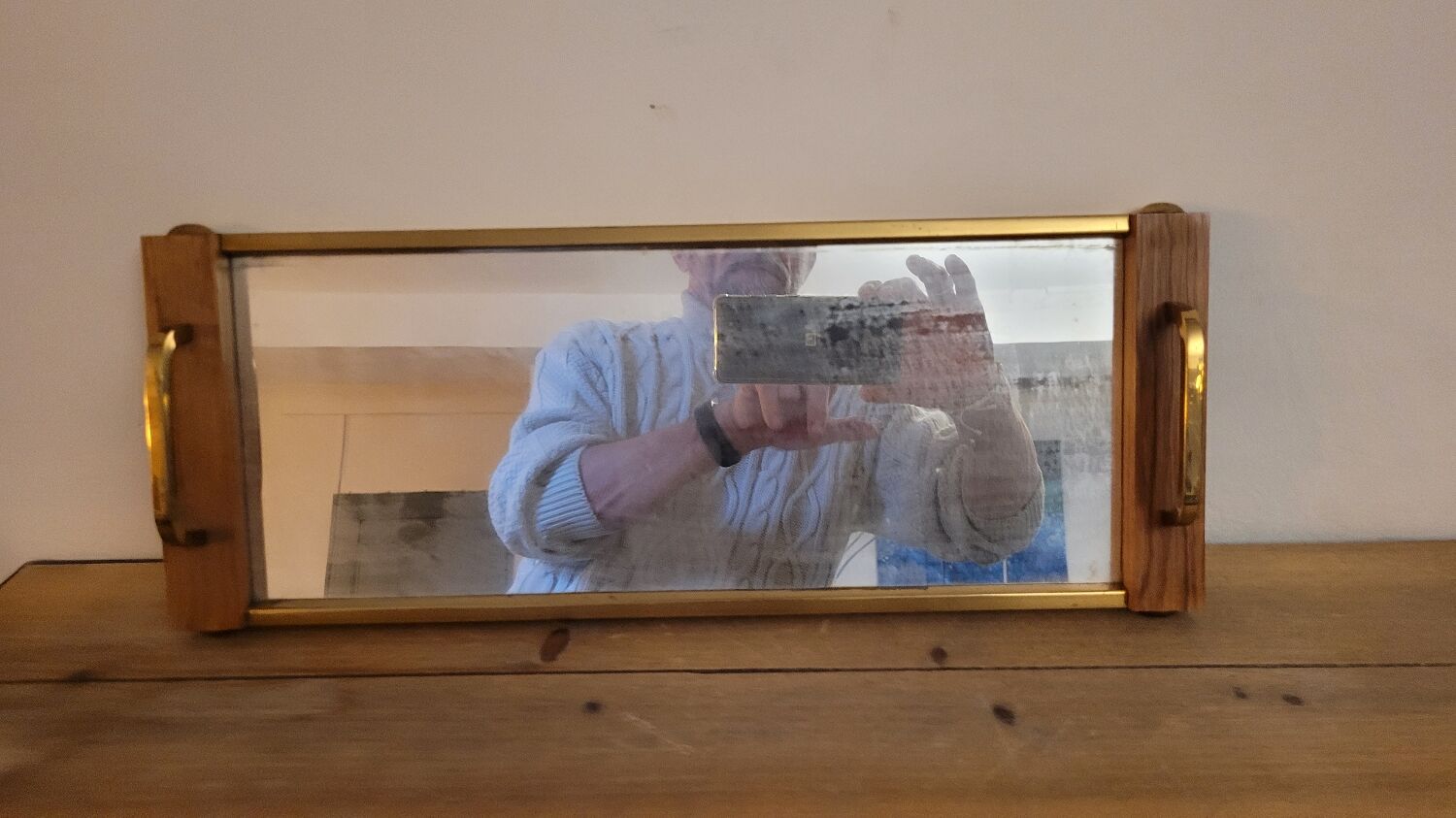 50's mirror tray