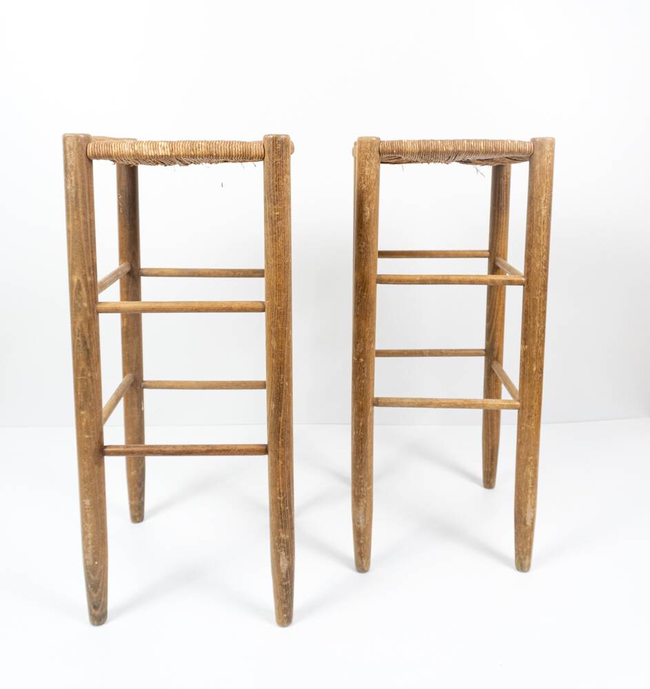 Paire de tabourets hauts vers 1950