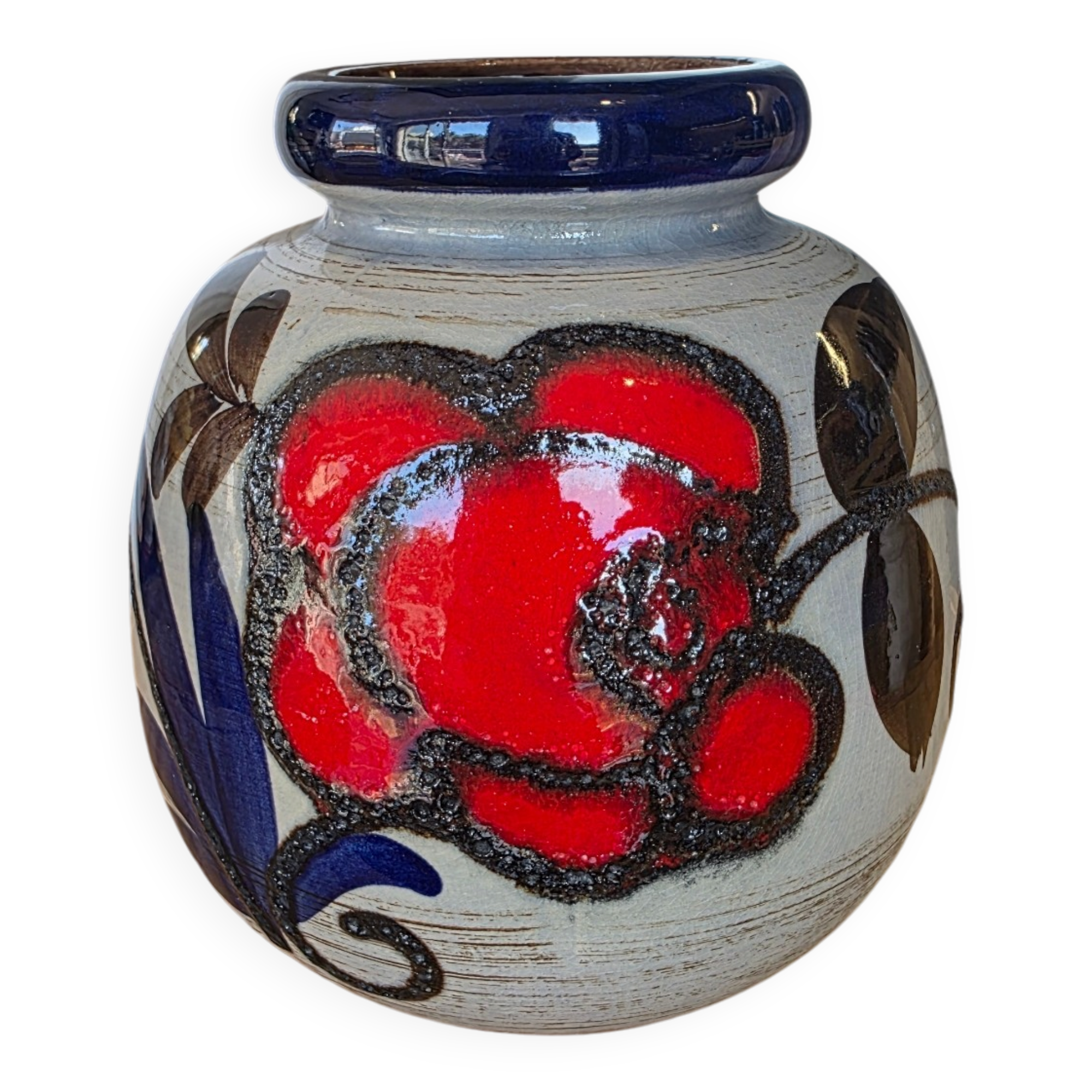 Vase vintage West Germany Sheurich "Fat Lava" - Céramique allemande -