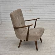 1960s, Danish armchair, furniture wool, beech wood.