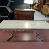 Travertine coffee table