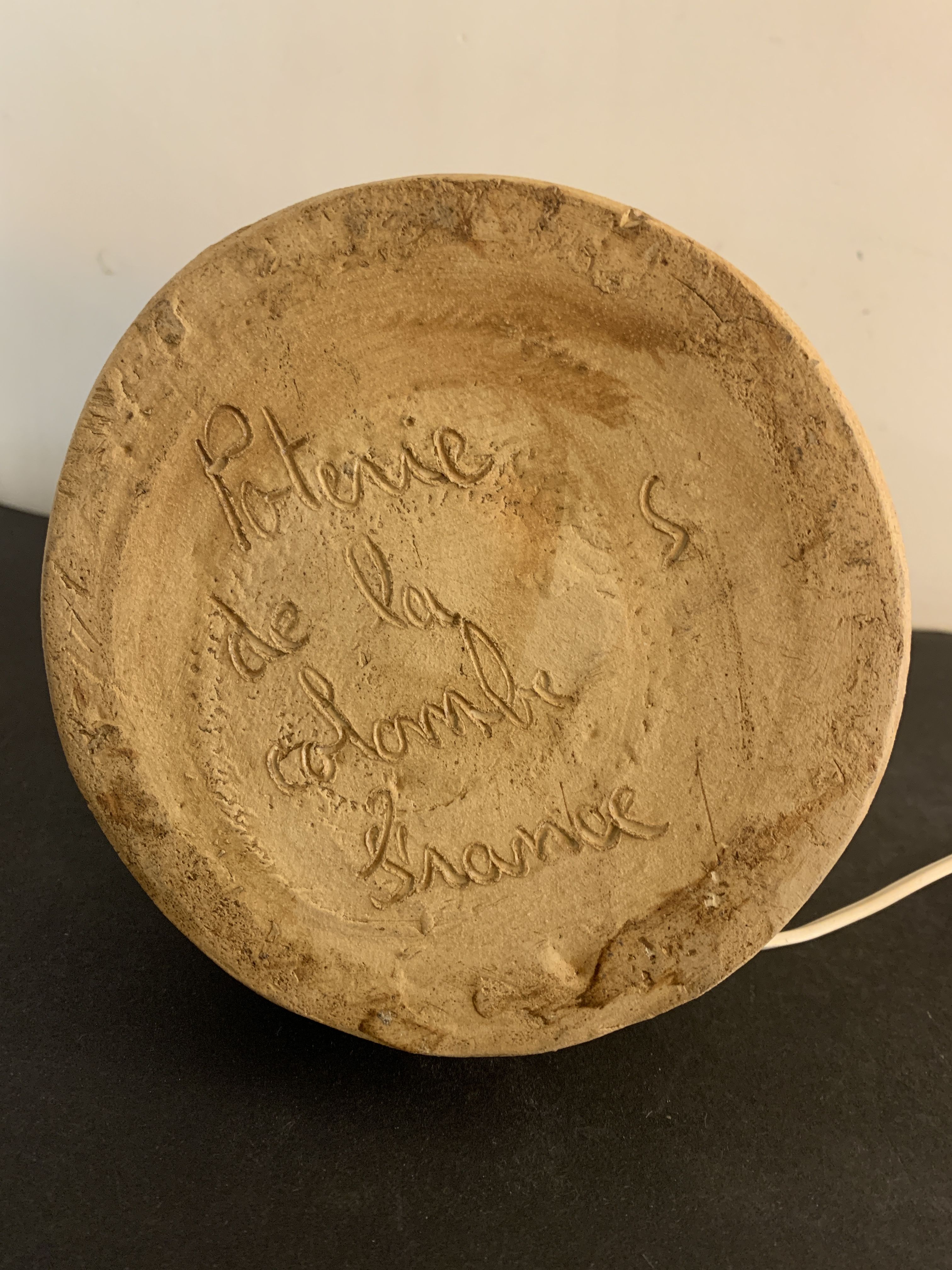 Ceramic lamp foot Pottery of the Dove