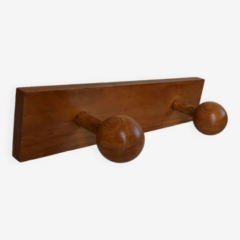 Double coat hook in wood, 1960s