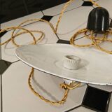 Chandelier workshop metal enamelled porcelain base