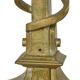 Pair of gilded bronze andirons decorated with serpents.