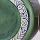 Pair of dishes or large plate in quimper sandstone vintage old art deco 1930