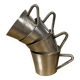 Set of 4 Vintage Stainless Steel Espresso Cups