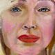Painting of a blonde woman / oil on canvas