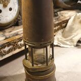 Old miner's lamp with baccarat glass