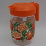 Vintage oranges glass decanter