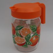 Vintage oranges glass decanter