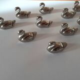 Set of 10 place-marked swans with names