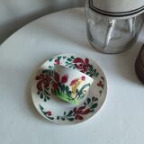 Cup and saucer Creil & Montereau "Rooster"